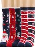 Damen Weihnachten Socken Herbst und Winter Pelz Socken Weihnachtsmann Elch Weihnachtsbaum Schneemann Schneeflocke Gestreift Geschenk Mittelrohr Weihnachten Socken