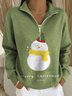 Damen Weihnachten Langarm Bequem Lässig Pullover