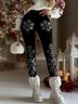Damen Weihnachten Retro Frühling/Herbst Knöchelhose Leggings