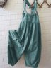 Streifen Lässiger Jumpsuit aus Baumwollgemischung